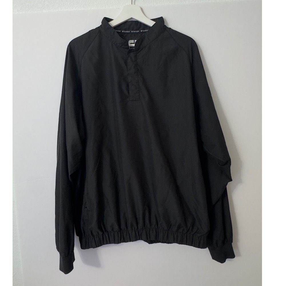 FootJoy Windshirt Mens L Black‎ Quarter Snap Golf Pullover Jacket Performance